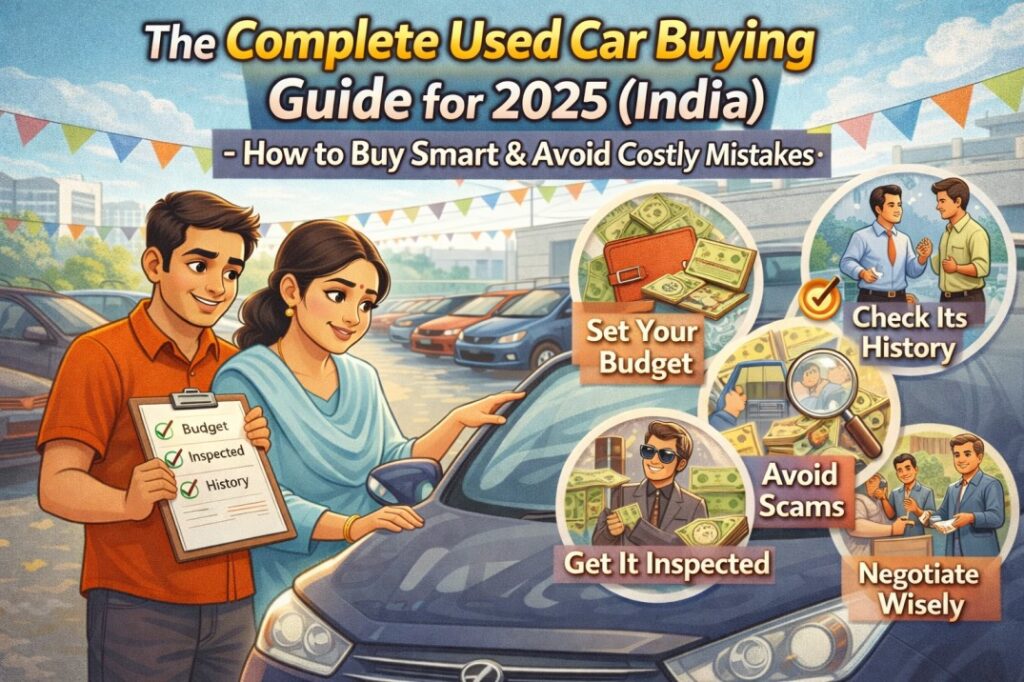 The Complete Used Car Buying Guide for 2025 (India) – How to Buy Smart & Avoid Costly Mistakes
