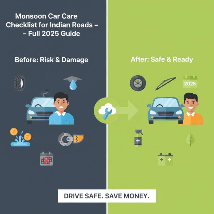 Monsoon Car Care Checklist for Indian Roads – Full 2025 Guide