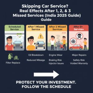Skipping car service Learn real effects after 1, 2, and 3 missed services
