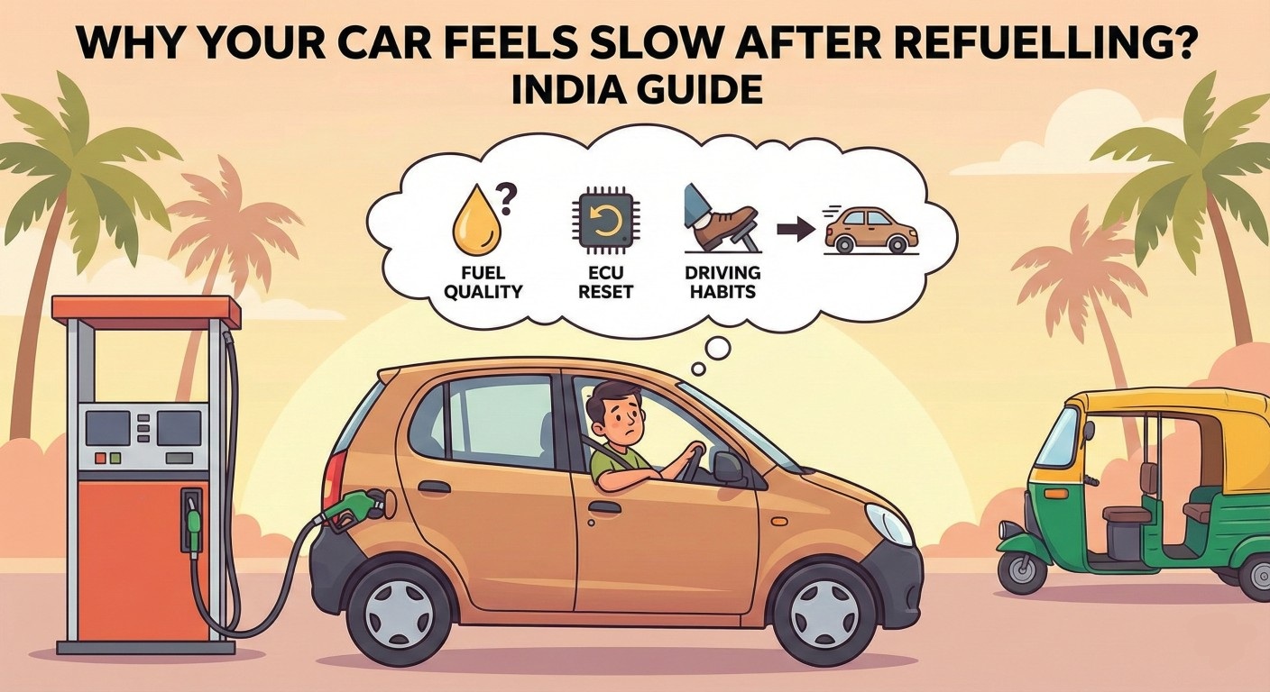 Why Your Car Feels Slow After Refuelling – Fuel Quality, ECU Reset & Driving Habits Explained (India Guide)